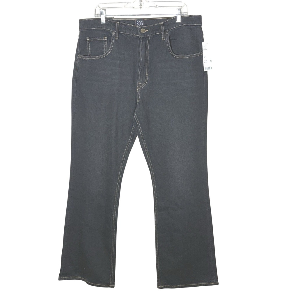 BDG Urban Outfitters Womens 34‎ 90s Bootcut Jeans Black Wash Denim Flare Retro
